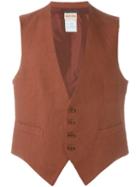 Classic Waistcoat, Men's, Size: 48, Yellow/orange, Romeo Gigli Vintage