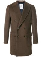 Eleventy Classic Double Breasted Coat - Brown