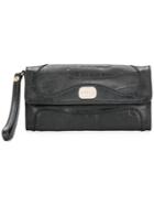 John Galliano Crocodile Effect Clutch - Black