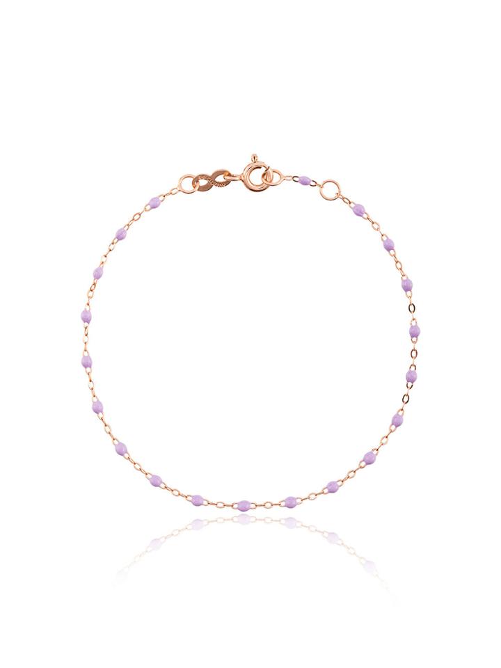 Gigi Clozeau Lilac Rg Bead Rose Gold Bracelet - Pink & Purple