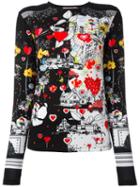 Piccione. Piccione Printed Longsleeved T-shirt, Women's, Size: 40, Polyester/spandex/elastane