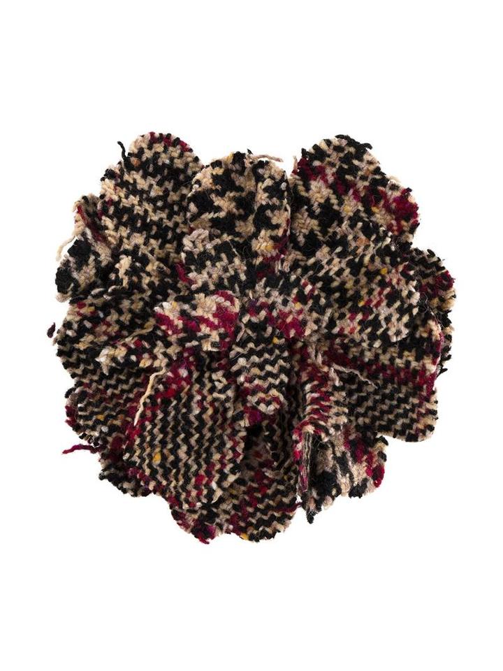 Ermanno Scervino Junior Tweed Flower Brooch, Girl's, Black