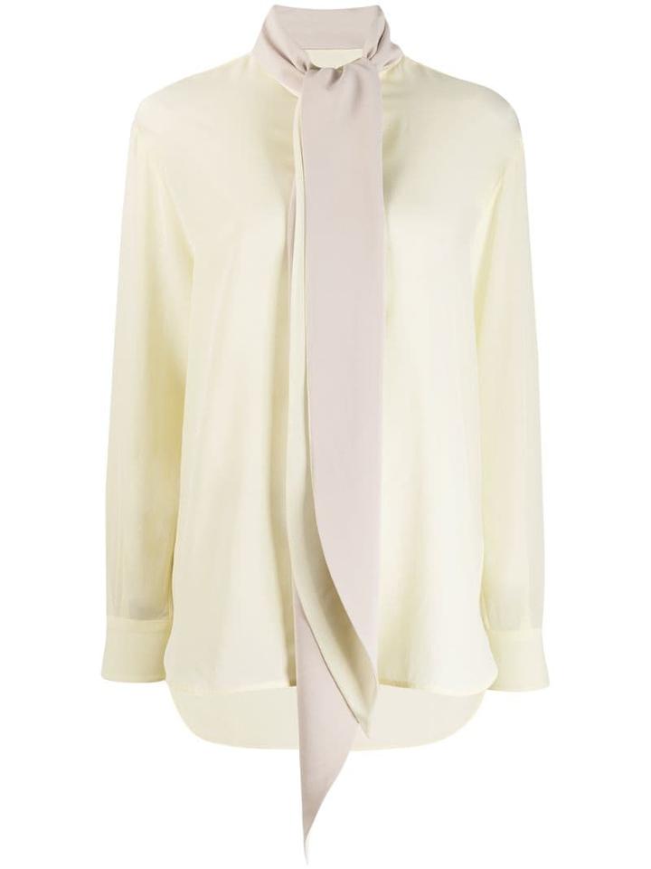 Givenchy Tie Neck Blouse - Yellow