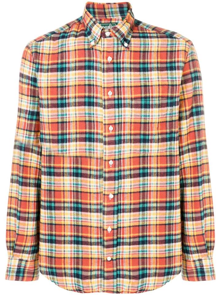 Gitman Vintage Checked Flannel Shirt - Blue