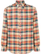 Gitman Vintage Checked Flannel Shirt - Blue