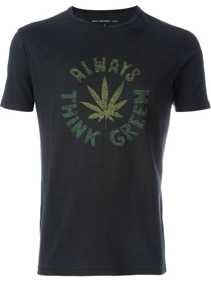 John Varvatos Always Think Green Print T-shirt