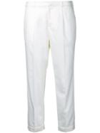 Loveless - Cropped Tailored Trousers - Women - Linen/flax/polyester/rayon - 9, White, Linen/flax/polyester/rayon