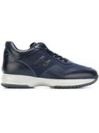Hogan Interactive Sneakers, Men's, Size: 5.5, Blue, Rubber/nylon/leather