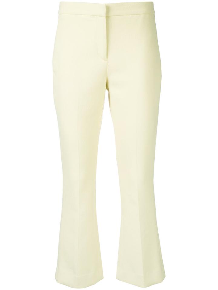 Theory - Cropped Trousers - Women - Polyester/spandex/elastane/viscose - 8, Yellow/orange, Polyester/spandex/elastane/viscose