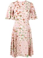 Valentino - Floral Print Dress - Women - Silk/spandex/elastane - 42, Pink/purple, Silk/spandex/elastane