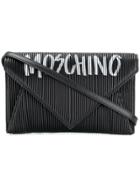 Moschino Ridged Envelope Shoulder Bag - Black