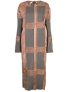 Uma Wang Patchwork Shift Dress - Grey