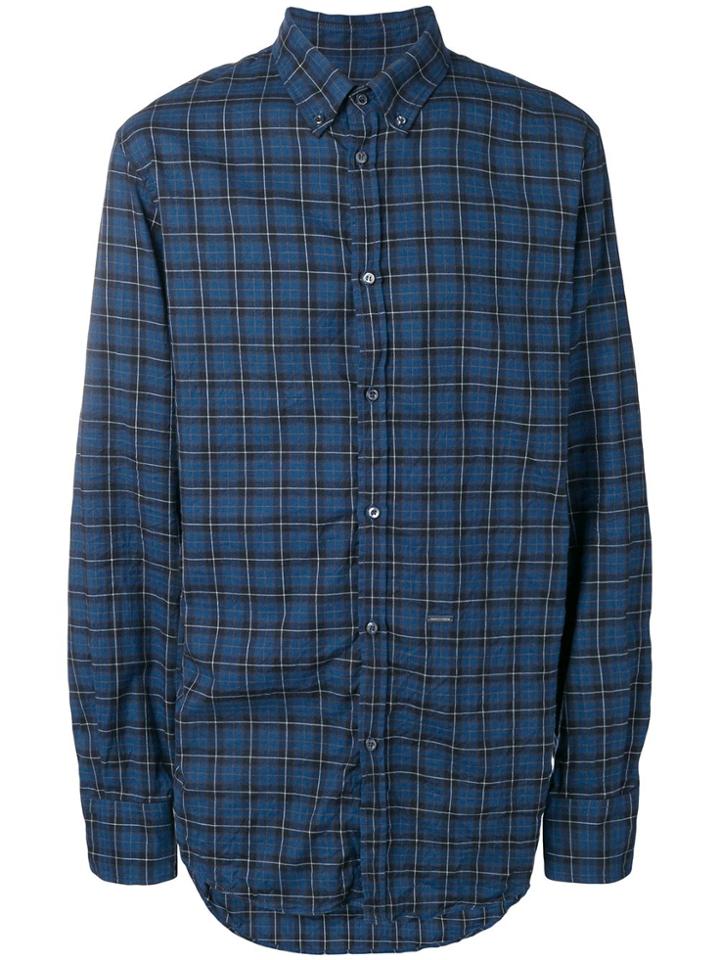 Dsquared2 Checked Button Down Shirt - Blue