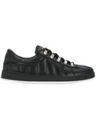Balmain Quilted Lace-up Sneakers - Black