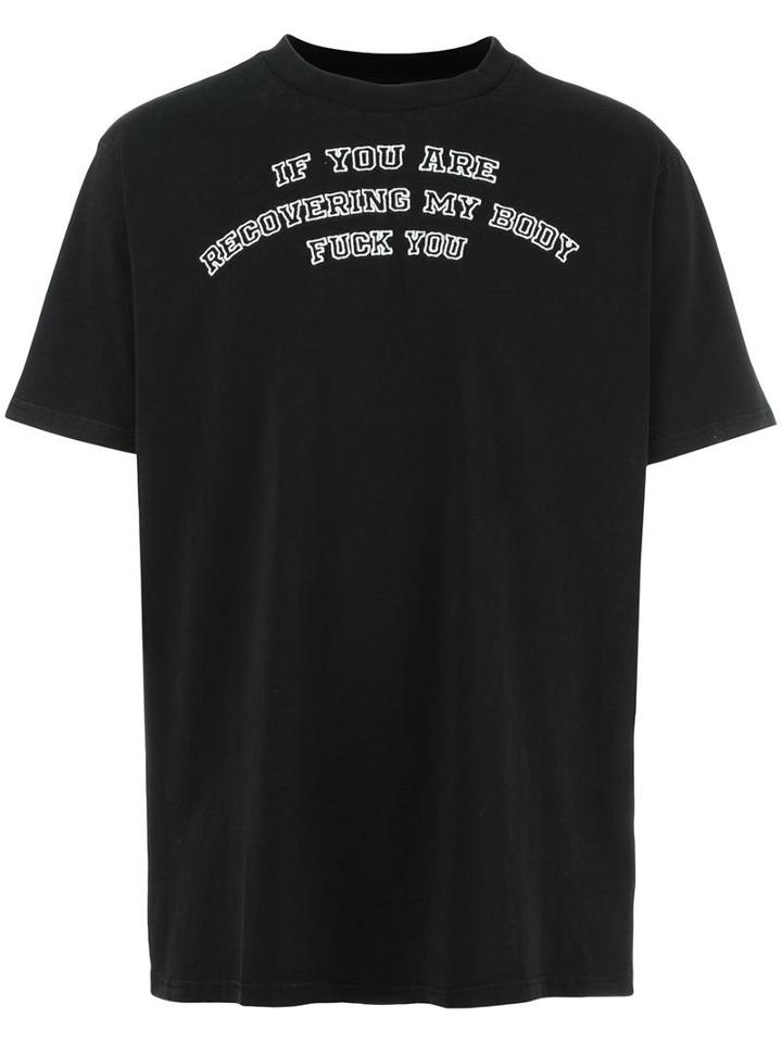 Palm Angels Recovering T-shirt, Men's, Size: Large, Black, Cotton