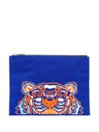Kenzo Embroidered Tiger Pouch - Blue