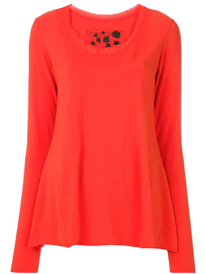 Rundholz Black Label Raw Edge Long Sleeve Top - Yellow & Orange