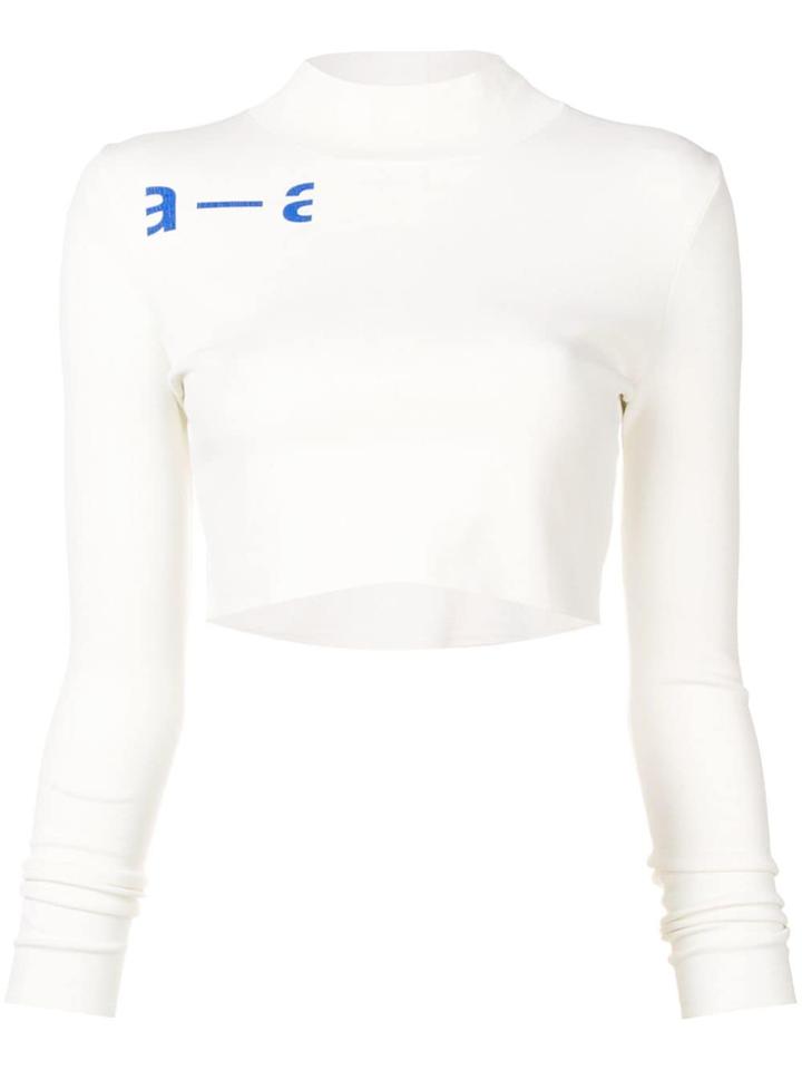 Artica Arbox Cropped Long-sleeved Tee - White