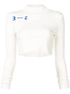 Artica Arbox Cropped Long-sleeved Tee - White