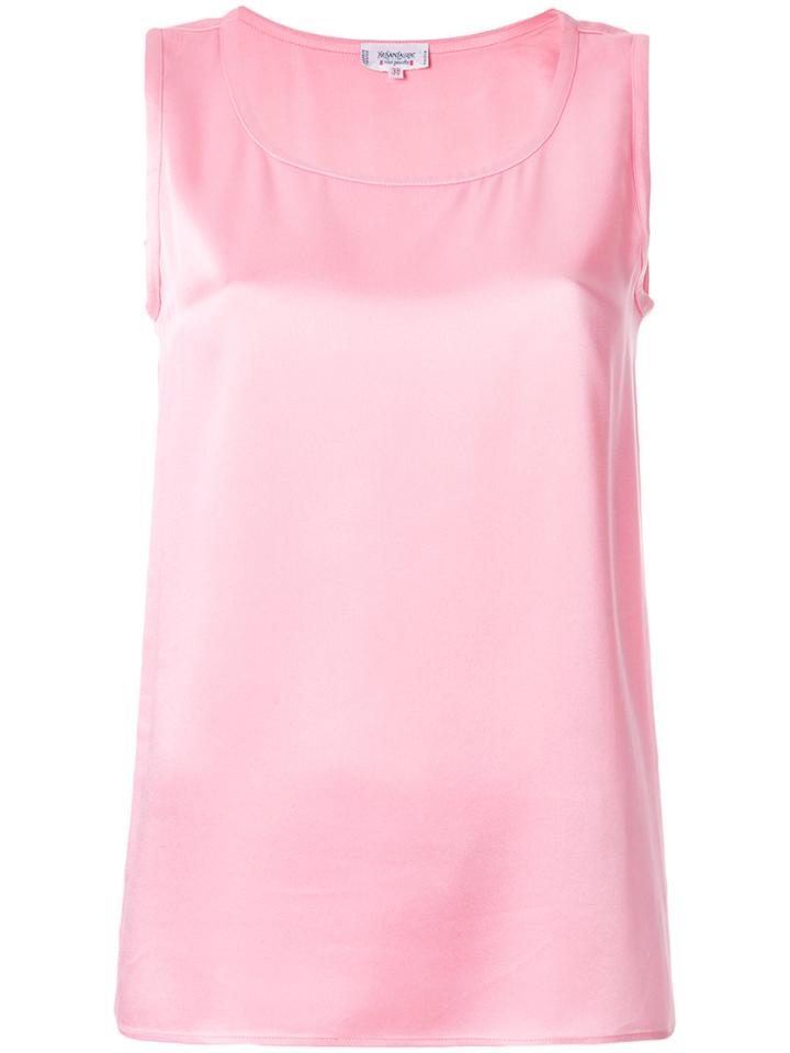 Yves Saint Laurent Vintage Scoop Neck Tank Top - Pink & Purple