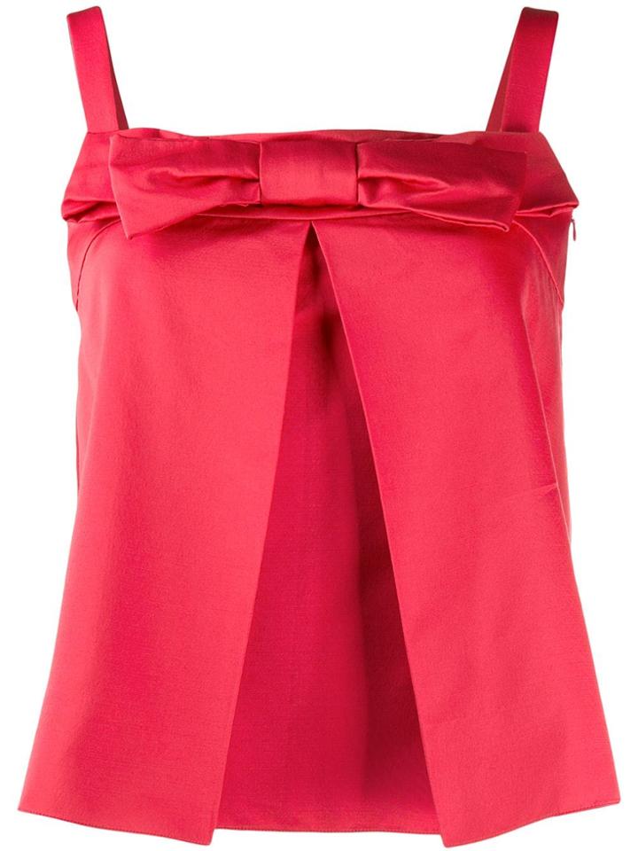 Christian Dior Vintage 1990's Bow Detail Top - Red