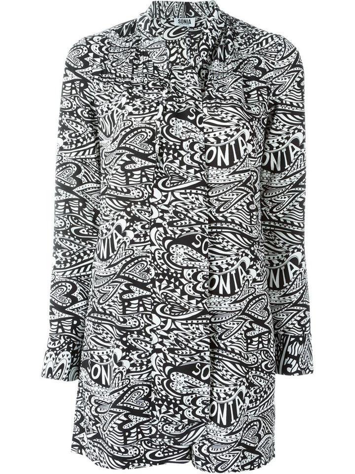 Sonia By Sonia Rykiel Heart Print Neck Tie Playsuit, Women's, Size: 38, White, Polyester