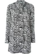 Sonia By Sonia Rykiel Heart Print Neck Tie Playsuit, Women's, Size: 38, White, Polyester
