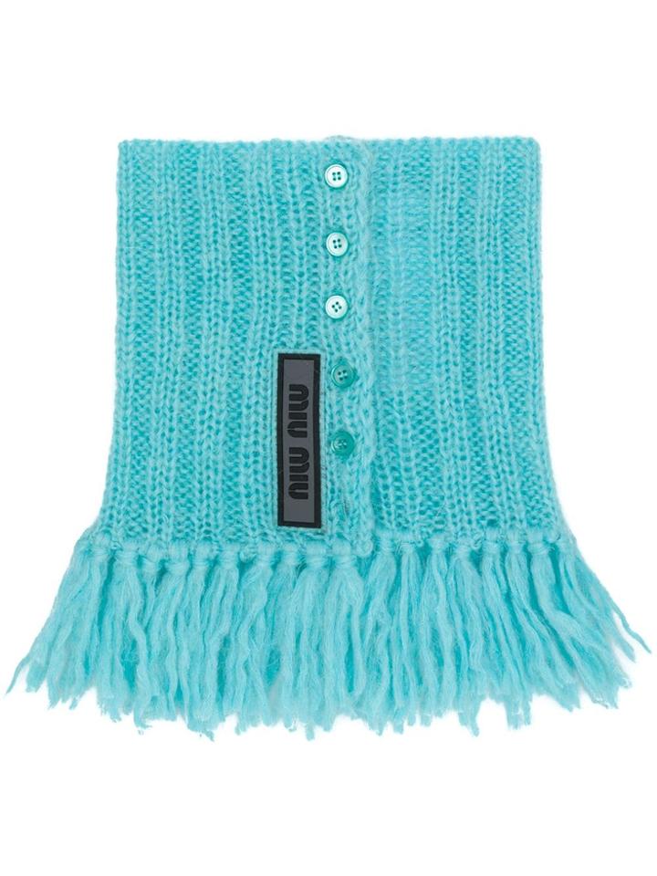 Miu Miu Fringed Collar - Blue