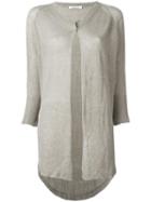 Lamberto Losani Buttoned Mid Cardigan, Women's, Nude/neutrals, Cashmere/silk/other Fibers