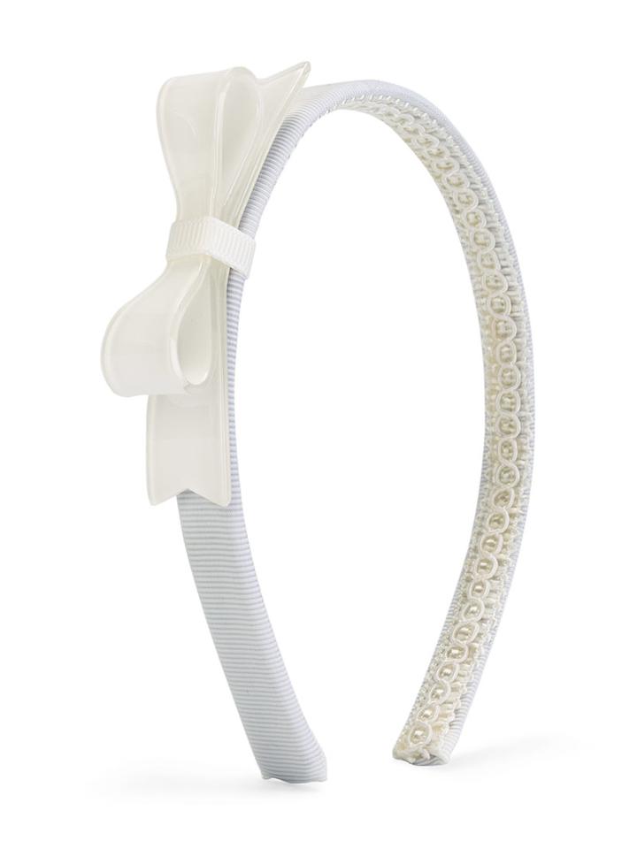 Monnalisa - Side-bow Headband - Kids - Acrylic/polyester - One Size, Girl's, White
