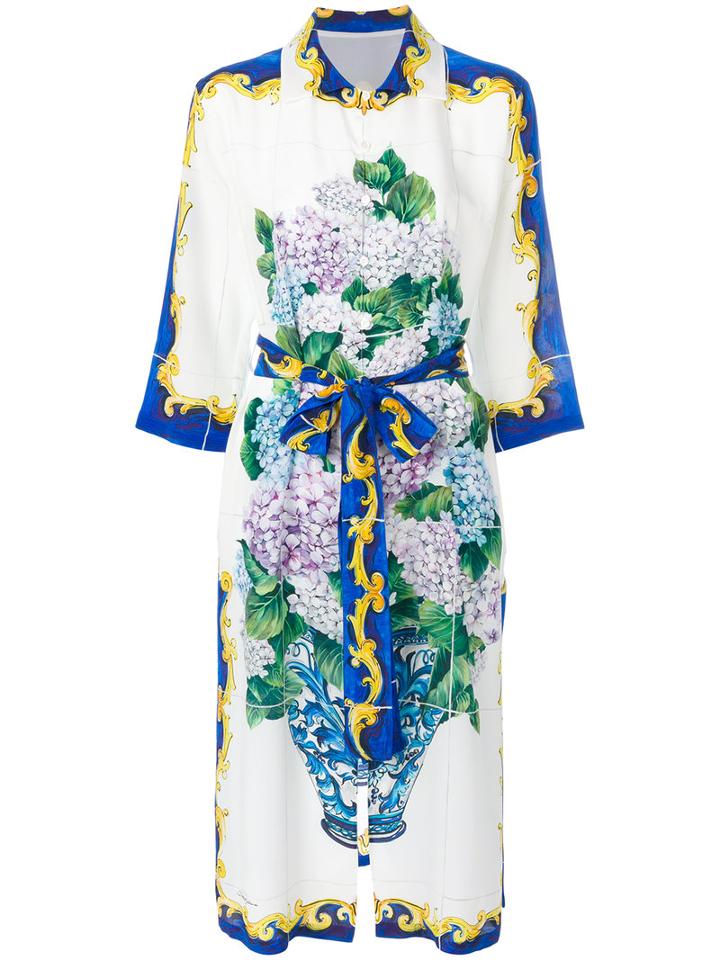 Dolce & Gabbana - Patterned Shirt Dress - Women - Silk - 42, Silk