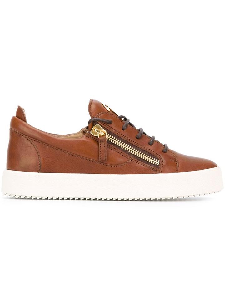 Giuseppe Zanotti Design Metallic Logo Plaque Sneakers