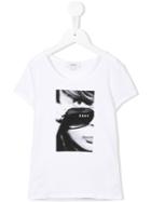 Dkny Kids Printed T-shirt, Girl's, Size: 6 Yrs, White