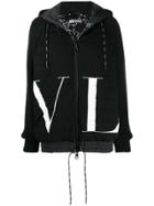 Valentino Vltn Printed Hoodie - Black