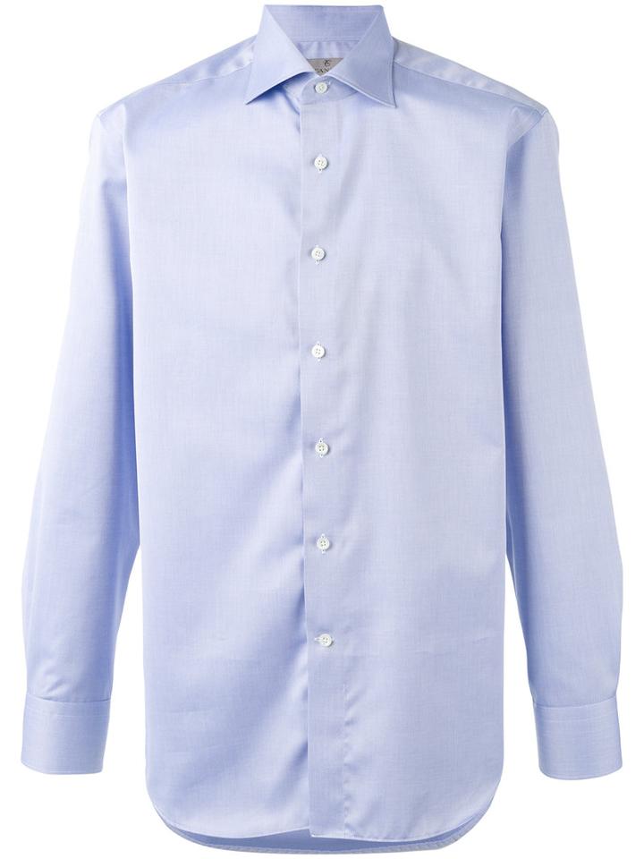 Canali - Classic Shirt - Men - Cotton - 39, Blue, Cotton