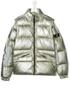Stone Island Junior Teen Padded Jacket - Silver