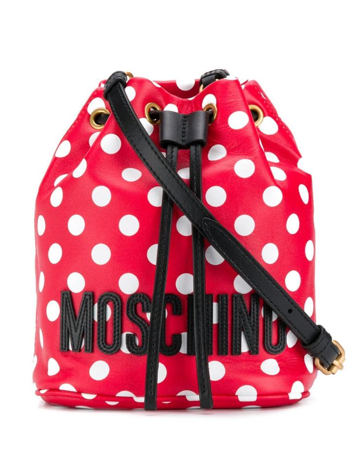 Moschino Polka Dots Print Bag - Red