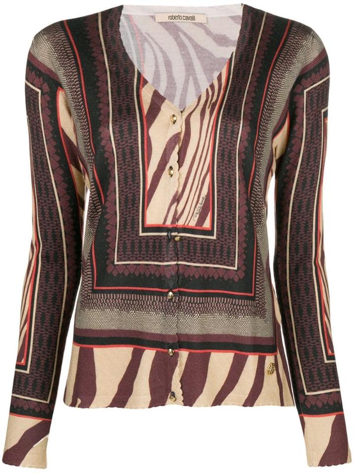 Roberto Cavalli Ethnic Knit Cardigan - Neutrals