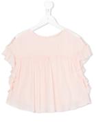 Chloé Kids - Ruffled Top - Kids - Viscose - 4 Yrs, Toddler Girl's, Pink/purple