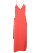 Alexis - Cross Back Slip Dress - Women - Polyester - S, Red, Polyester