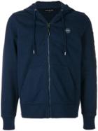 Michael Kors Collection Logo Print Zip-up Hoodie - Blue