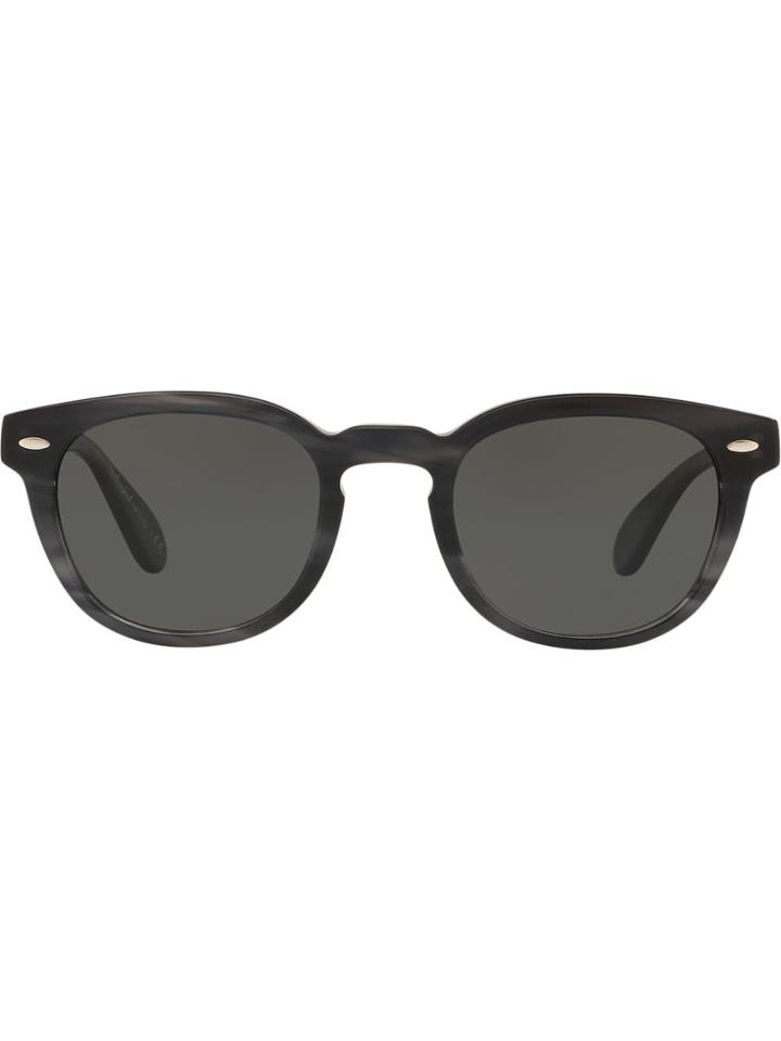 Oliver Peoples Sheldrake Round Sunglasses - Black
