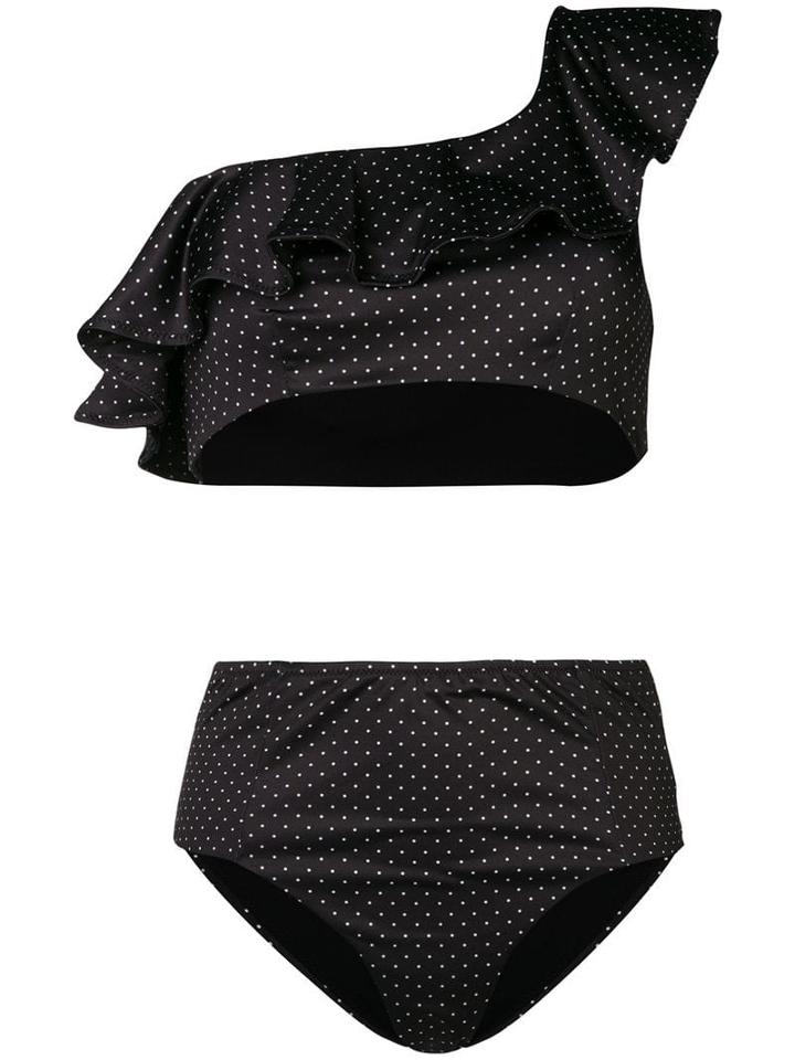 Ganni Jewett Polka Dot Two-piece - Black