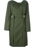 Nina Ricci Wrap Dress, Women's, Size: 40, Green, Cotton