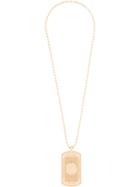 Balmain Engraved Tag Necklace - Metallic