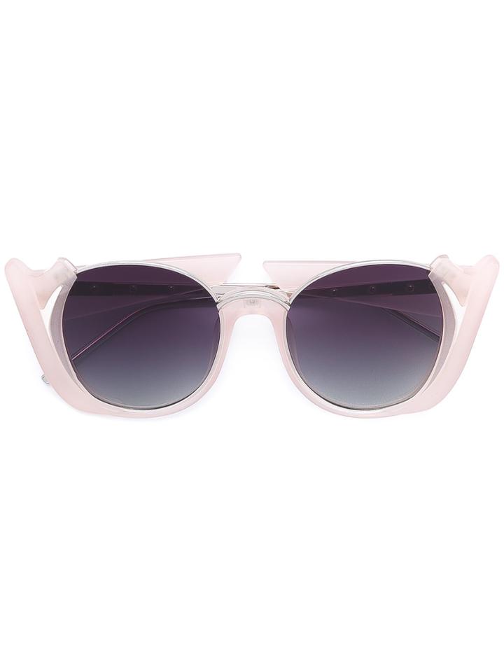 Prabal Gurung Round Frame Sunglasses - Pink & Purple