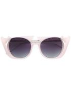 Prabal Gurung Round Frame Sunglasses - Pink & Purple