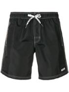 Msgm Drawstring Swim Shorts - Black