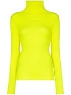 Msgm Ribbed Turtleneck Sweater - Yellow