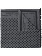 Emporio Armani - Checked Scarf - Men - Modal/virgin Wool - One Size, Grey, Modal/virgin Wool